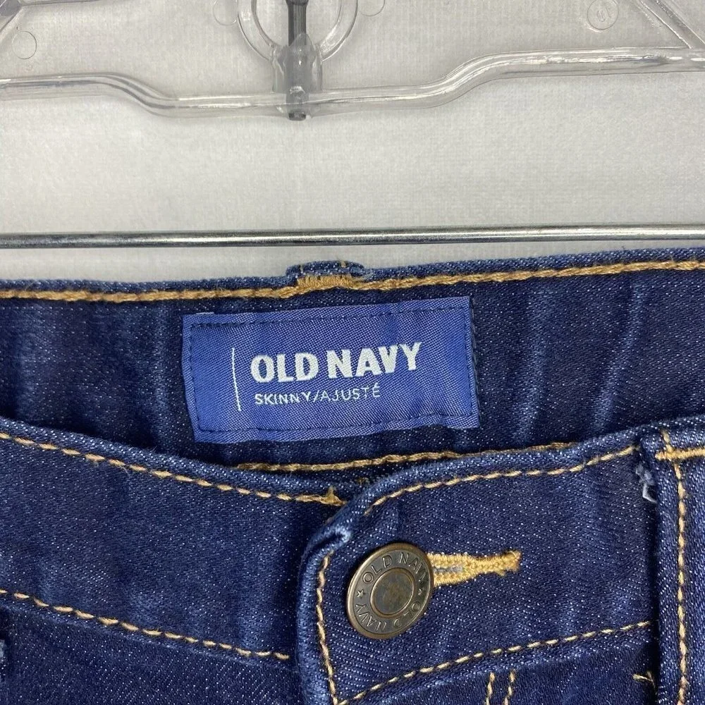 OLD NAVY Boys Size 16 (29x29) Skinny Denim Straight Dark Wash Adjustable Jeans